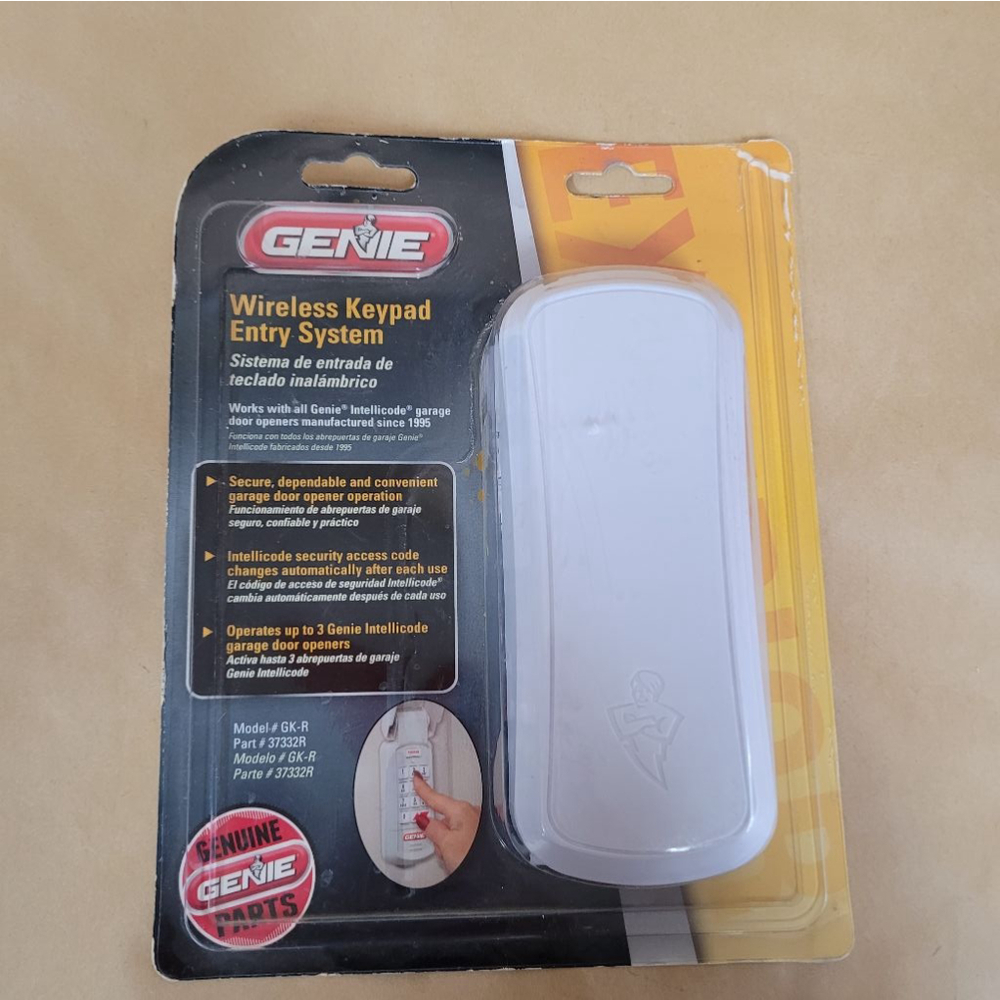 Genie Model: GK-R Part: 37332R Garage Door Opener Wireless Keypad, *open package